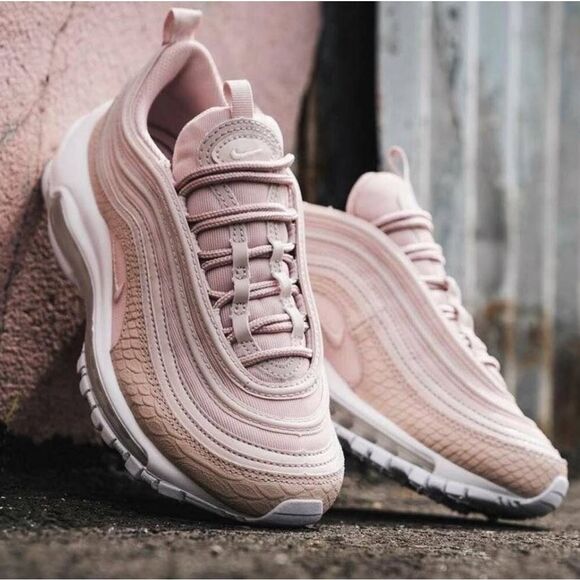 NIKE Air Max 97 Premium \\'Pink Snakeskin\\' Running Shoes Size 6.5